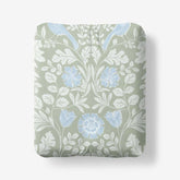 Tira Floral Classic Cool Cotton Percale Fitted Bed Sheet - Bird Green, Full