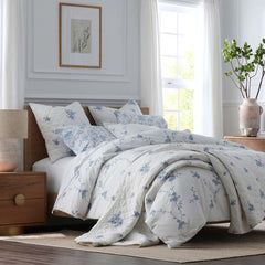 Brinda Floral Sham - White, King