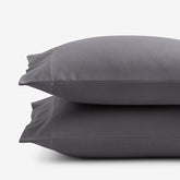 Classic Ultra-Cozy Cotton Velvet Flannel Pillowcase Set - Stone Gray, Standard