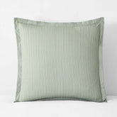 Tira Floral Classic Cool Cotton Percale Sham - Stripe Green, Euro