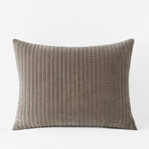 Straight Stitch Velvet Quilted Sham - Mocha, Standard