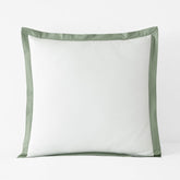 Solid Border Classic Cool Cotton Percale Sham - Thyme, Euro