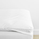Classic Cool Cotton Percale Mattress Topper Cover - White, Full