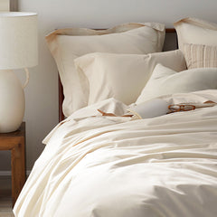 Brushed Cotton Duvet Cover - Sand, Full