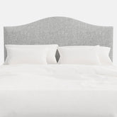 Saddle Textured Linen Headboard - Pumice, King