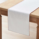 Pom Fringe Table Runner - Red, 16 in. x 90 in.