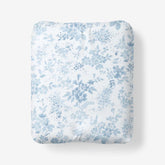 Whisper Fleur Premium Smooth Wrinkle-Free Sateen Fitted Bed Sheet - Blue Mist, Queen