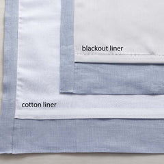 Linen Window Curtain - Ice Blue, 63 in.