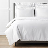 Premium Cool Supima® Cotton Percale Duvet Cover - White, Full/Queen