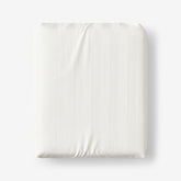 Dobby Stripe Classic Smooth Wrinkle-Free Sateen Fitted Bed Sheet - Cream, King