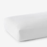 Premium Ultra-Cozy Cotton Velvet Flannel Fitted Bed Sheet - White, Full