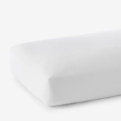 Premium Ultra-Cozy Cotton Velvet Flannel Fitted Bed Sheet - White, Full
