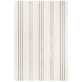 Swedish Stripe Handwoven Cotton Rug - Blue, 2' 6" x 8' Runner