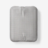 Classic Stripes and Plaids Cool Yarn-Dyed Cotton Percale Fitted Bed Sheet - Mini Check Multi, Queen