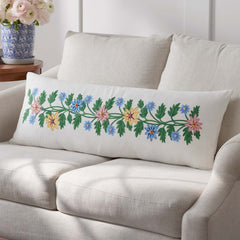 Helena Decorative Lumbar Pillow Cover - Ivory