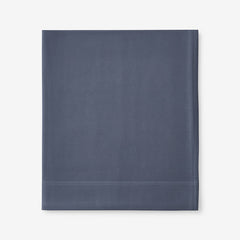 Luxe Ultra-Cozy Cotton Velvet Flannel Flat Bed Sheet Slate Blue, King/Cal King