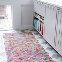 Vista Chindhi Handwoven Cotton Rug - Multi, 2' 6" x 8' Runner