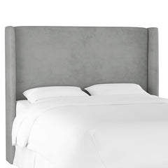 Gramercy Velvet Headboard - Steel Gray