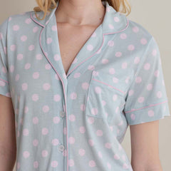 Cotton Modal Women's Shorts Set - Pretty Dot, XXL