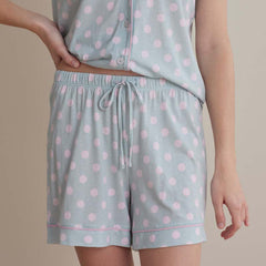 Cotton Modal Women's Shorts Set - Pretty Dot, XXL