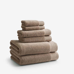 Plush Spa Solid 6-Piece Bath Set - Mocha