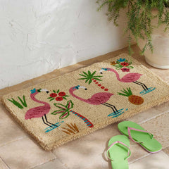 Summer Novelty Coir Doormat - Flamingo, 18 in. x 30 in.