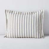 Tailored Stripes and Plaids Classic Cool Cotton Percale Sham - Narrow Stripe Navy, Standard