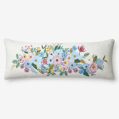 Garden Party Decorative Lumbar Pillow Cover - Ivory