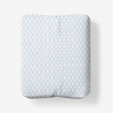 Feliciana Geo Garment Washed Cotton Percale Fitted Bed Sheet - Blue Multi, King