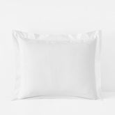 Embroidered Scallop Classic Cool Cotton Percale Sham - White, Standard