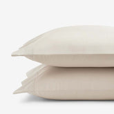 Premium Cool Supima® Cotton Percale Pillowcase Set - Oatmeal, King