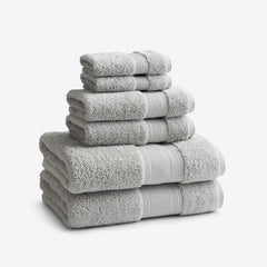 Regal Egyptian Cotton 6-Piece Bath Set - Light Gray
