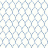 Laurel Traditional Wallpaper - Blue, Swatch