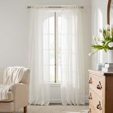Sheer Window Curtain - Natural, 108 in.