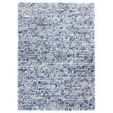 Chunky Handwoven Wool Rug - Navy, 8' x 10'