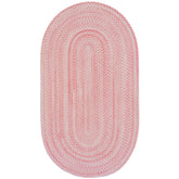 Bambini Braided Chenille Rug - Pink, 5' x 8' Oval