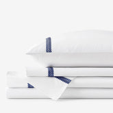 Hewett Luxe Smooth Egyptian Cotton Sateen Bed Sheet Set - Blue, Full