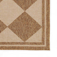 Diamond Checkered Outdoor Rug - Natural, 8' x 10'