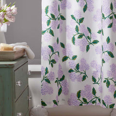 Hydrangea Classic Cool Cotton Percale Shower Curtain - Lilac