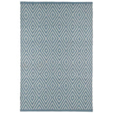 Diamond Handwoven Indoor/Outdoor Rug - Slate Blue, 2' x 3'