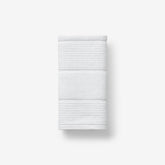 Textured Stripe Hand Towel - White