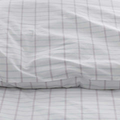 Yarn-Dyed Plaid Garment Washed Cotton Percale Bed Sheet Set - Ivory Multi, Queen
