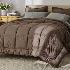 Classic Cool Cotton Percale Comforter - Coffee, Twin/Twin XL