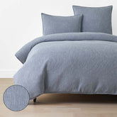 Mini Waffle Duvet Cover - Denim Blue, Twin/Twin XL