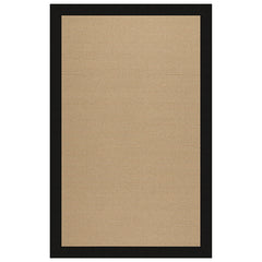 Sunbrella Narrow Stripe Bordered Indoor/Outdoor Rug - Black, 5' x 8'