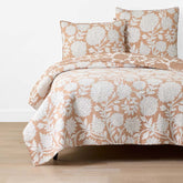 Feliciana Chrysanthemum Reversible Quilt - Clay, Twin/Twin XL