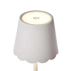 Scallop Cordless LED Table Lamp - White