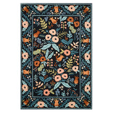 Les Fleur Wool Rug - Black, 5' x 7' 6"