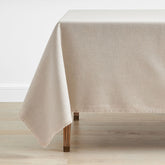 Solid Fringe Tablecloth - Putty, 70 in. x 90 in.