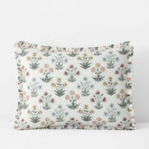 Garden Patch Reversible Garment Washed Cotton Percale Sham - Multi, King